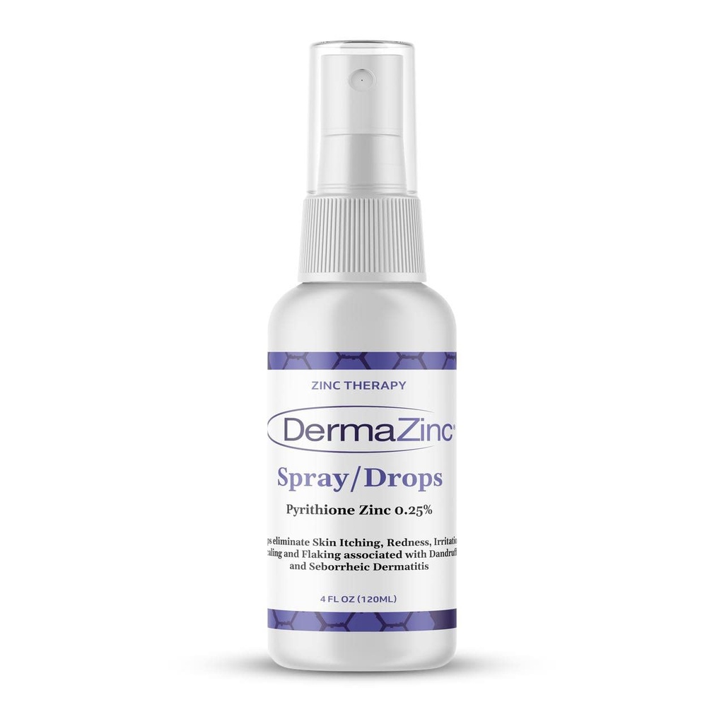 Dermazin Terapie Spray / Drops, Zink Spray pro kožní poruchy Relief kapky pro psoriasis, Dermatitida, ekzém, a další kožní stav příznaky, 4oz