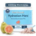 Feel Goods Hydration Hero, 1.000mg Electrolytes Powder, Sugar Free, Magnesium, Organic Aloe Vera, Organic Aloe, L Theanine, Vitamin C & B12, Non GMO, Keto, Vegan FRESCA 124; Guava Fresca, 30 Služeb