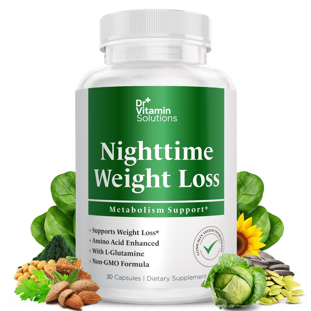 Nighttime Fat Burner doplňky - Appetite Conpressants for Weight Loss - Ženy & Muži, Spánek & Relaxation - Metabolismus Booster Weight Loss Pills 30