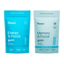 Neuro Focus Set - 90 Počet každý (máta peprná) - Cukr zdarma nootropní žvýkací žvýkačky s přírodním kofeinem, L-Theanine, B-Vitamins & ženšen pro energii, Alerness & Clarity