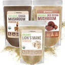 XPRS Nutra Houbové pouzdro - Lion 's Mane, Chaga, Red Reishi Houby - Všechny organické Houbové pouzdro (16 Ounces Each)