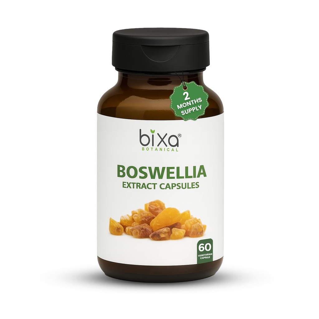 bixa BOTANICAL Boswellia Serrata Extract Pure Premium Quality 65% Bothelic Acid Appendic 124; Ayurvedic Natural Herbal Supplementary Př. 124; (450 Mg 60 Veg Kapsle)