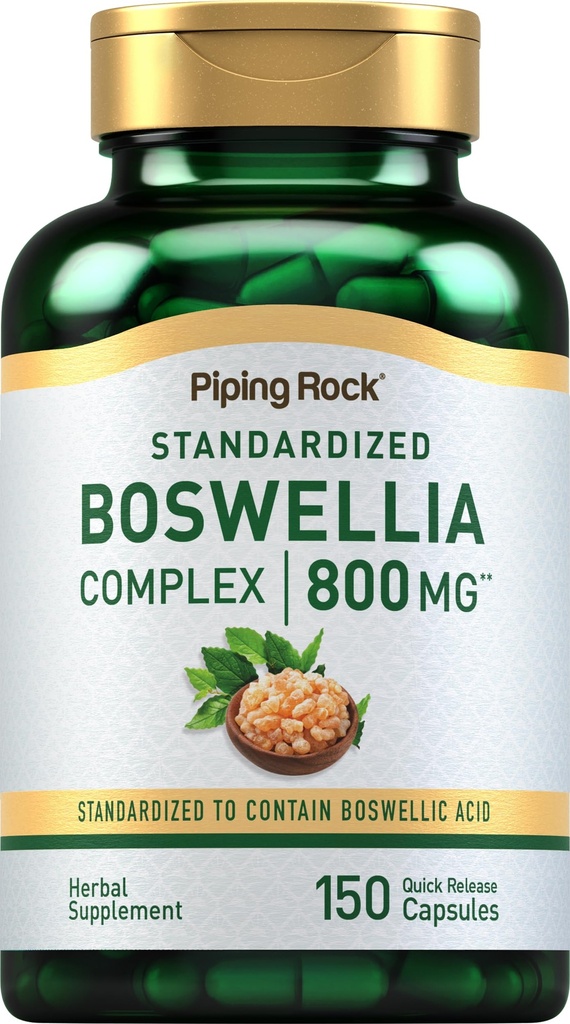 Piping Rock Boswellia Serrata Extract Dodatek 124; 150 Kapsle 124; Boswellic Acid Complex 124; Non- GMO, gluten Free Formule
