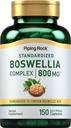 Piping Rock Boswellia Serrata Extract Dodatek 124; 150 Kapsle 124; Boswellic Acid Complex 124; Non- GMO, gluten Free Formule