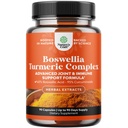 Boswellia Extract Kapsle s Turmeric - Pokročilý imunitní doplněk pro podporu zdraví - Turmeric & Boswellia Serrata Kapsle 500 mg na servírování pro tělo Detox & Zdravé klouby - 90 Počet
