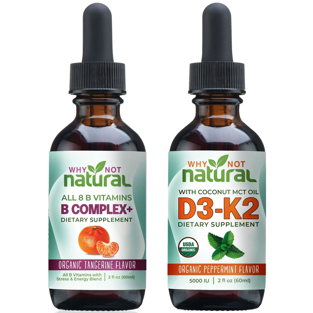 Proč ne přírodní vitamín B komplexní a organické vitamín D3K2 kapalné kapky
