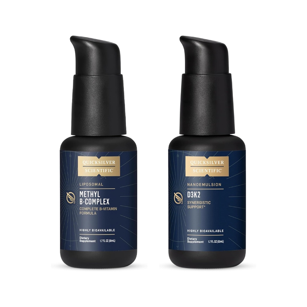 Quicksilver Scientific Methyl B Complex Nanoemulsified D3K2 Bundle (50 ml každé)