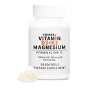 Vitamin D3 K2 5000 IU ponožky s doplňkem hořčíku - & 120mcg MK-7 K2 pro kostní zdraví a imunitní podporu - Non- GMO & Gluten- Volné ponožky s MCT olejem - 30 Softgel