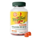 MegaFood Vitamin D3 K2 Gummies - Vitamin D 5000 IU pro kostní a imunitní zdraví plus podpora pro optimální absorpci vápníku - Peach Flavor, Pectin based - 60 vegetariánské D3 a K2 doplňky, 30 Služeb