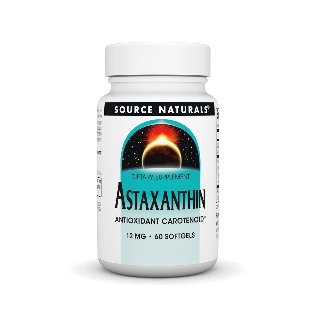 Zdroj Naturals Astaxanthin, Antioxidant karotenoid, 12mg - 60 Softgels