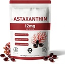 Astaxanthin 12mg, 120 Softgels, přírodní mikrořasy zdroj, non-GMO gluten- free, 4 Měsíční dodávky