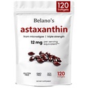 Belano 's Astaxanthin 12mg, Astaxanthin Softgels, Premium Astaxanthin Antioxidant dodatek 124; Health & Energy Support, Non- GMO, Vegan- Friendly & Gluten- Free - 120 Softgels (1 Bag)