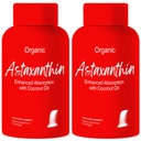 Advanced Bionetix 2 Pack Triple Strength AstaQuil ™ Astaxanthin 12mg High Biodostupnost Formule, 120 Softgels Organic Coconut Oil for Enhanced Absorpce. Výkonné antioxidant Oko Společné srdce Zdraví