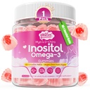 Myo- Inositol & D- Chiro Ideal 40: 1, Inositol + Omega-3 (3: 1) Gummies, Hormon Balance for Women Inositol Gummies w / Omega 3 DHA: EPA (3: 1), Inositol Supplement for Cycle Health, Vegan, 60 Ct