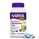 Natrol děti rychle rozpustit melatonin 1 mg, dietní dodatek pro klidný spánek, Spánkové tablety pro děti, 60 Sugar- Free Blue- Razz- ochucené melatonin tablety, 60 denní dodávky