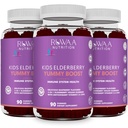 RUWAA NUTRITION Sambucus Elderberry Gummies for Kids with Zinek & Vitamin C: Antioxidant, imunitní podpůrná vitaminy, podporuje imunitní systém zdraví: Vegetarian, gluten zdarma, želatina zdarma (3)
