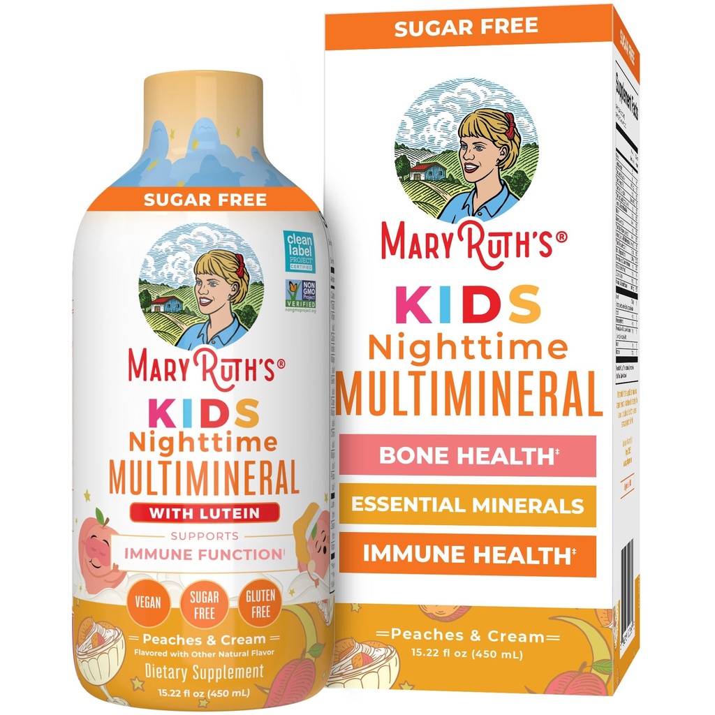 Děti Liquid Nighttime Multimineral by MaryRuth 'S 124; Bone Health CLAS124; imunitní funkce CLAS124; Bedtime dodatek CLAS124; Děti Vitamíny CLAS124; Magnesium CLAS124; Vegan CLAS124; Sugar Free CLAS124; 30-180 Servings CLAS124; 15.22 fl oz