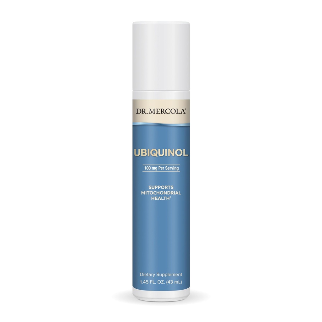 Dr. Mercola Ubiquinol Liquid Pump, 1.45 Fl. Oz. (43 ml), O 18 Služeb, Dietní dodatek, Podporuje Mitochondrial zdraví, Non- GMO