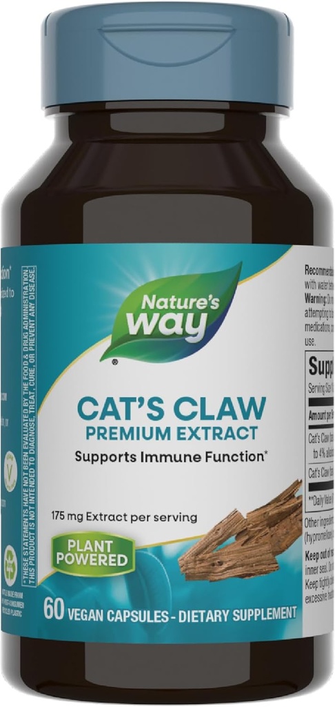 Nature 's Way Standardizované kočičí drápy Extract, 175 mg na porci, 60 Kapsle
