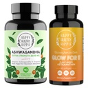Šťastný zdravý hippie záblesk pro to Astaxanthin dodatek & organické Ashwagandha kapsle
