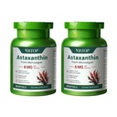 2 Lahvičky Astaxanthin 6 mg, Premium Astaxanthin dodatek s antioxidační aktivitou, podporuje oko, kůže, kloub, a imunitní systém zdraví. Čerstvé mikrořasy Zdroj, Non- GMO, bez gluten- bez - 120 softgelů