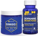 NATURAL STACKS Ginkgo Biloba + Dopamin Brain Food Bundle - Podporuje Focus & Mental Drive * - 120 Celkové kapsle