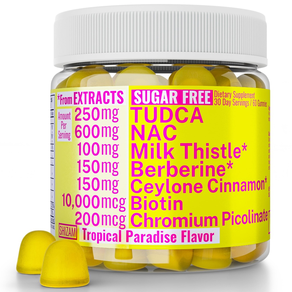Sugar Free Gummies Gummies with Chromium Picolinate TUDCA NAC Organic Ceylon Cinnamon Milk Thistle Berberine Current124; Kapsle Práškové doplňky Alt Current124; Bile Salts N- Acetyl- L- Cysteine Biotin N- Acetylcystein