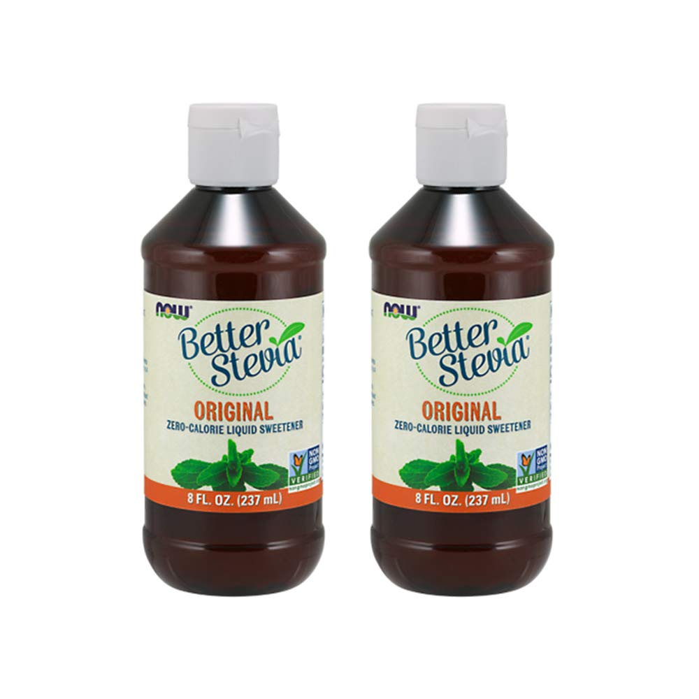 Nyní potraviny lepší Stevia původní tekutý extrakt, 8 Ounce láhev (balení po 2)