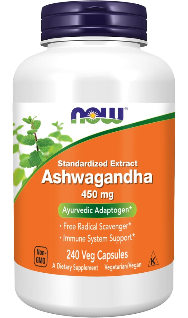 Foods Ashwagandha Extract 450 mg Vegan, Kosher, Non- GMO - 240 Veg Kapsle,
