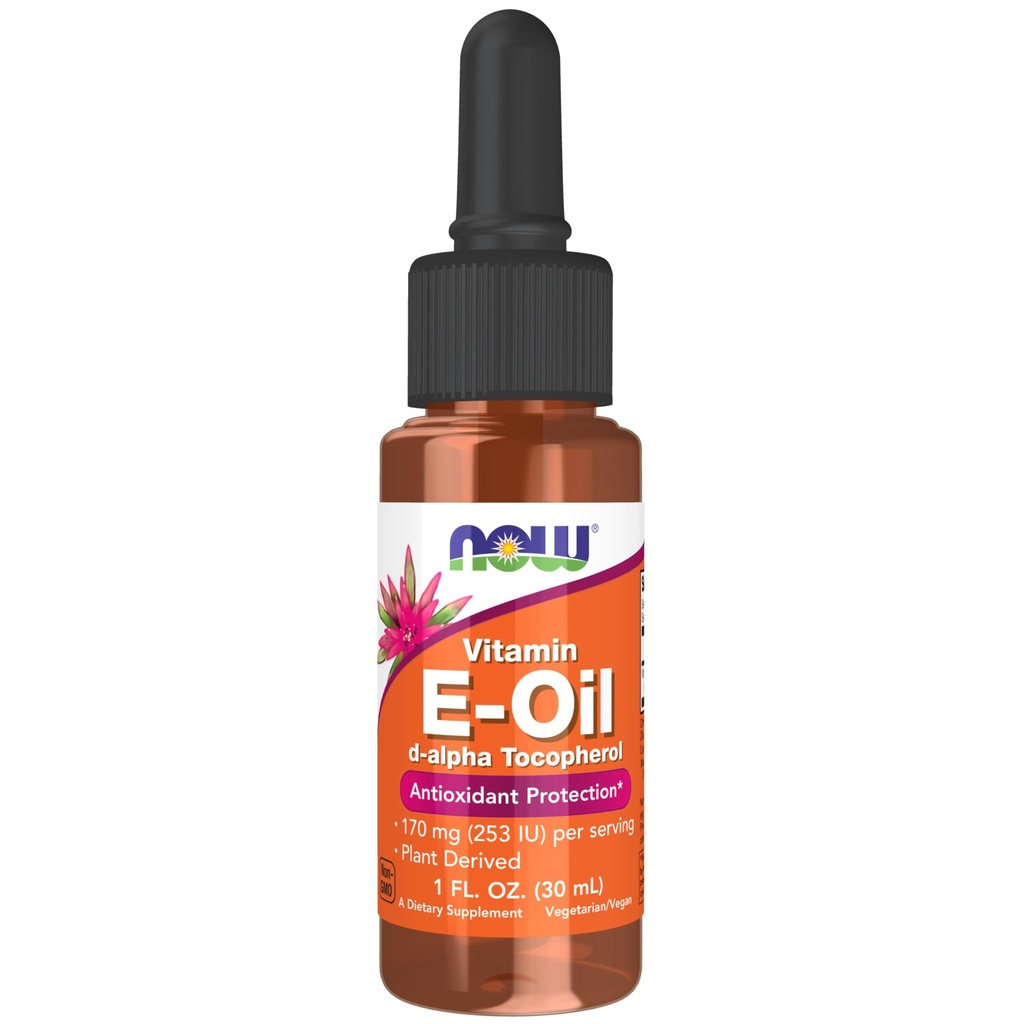 Nyní Potraviny Doplňky, Přírodní vitamin E- olej tekutý (D- Alpha Tocopherol), Antioxidant Protection *, 1- Ounce