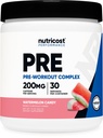Nutricost Pre- Workout Powder (Watermeloun Candy) 30 Servings - GMO- Free, Gluten- Free, Vegetarian