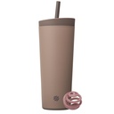 BlenderBottle 2-in-1 Izolovaný nerez ocel Tumbler, Swig Leakproof Lid, Straw, BlenderBall, BPA Free, For protein shakes, Smoothies, A Pre Workout, 24 oz, Brown (kakao)