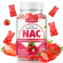 softbear NAC Gummies pro děti a dospělé, NAC dodatek 1000mg N Acetyl Cysteine podporuje Lung & Játra zdraví, Antioxidanty & imunitní systém, Strawberry Flavor 60 Počet