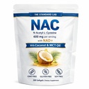 Standard Lab NAC 600mg s NAD + Denní komplex, N- Acetyl Cysteine Supplement Kapsle, Antioxidant Support Formule, Vegan, Non- GMO, Gluten Free, 300 Softgels