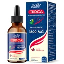 TUDCA Játra Support Drops 1800mg - Výkonný doplněk jater s bile solí, NAC, Schisandra a Pampeliška, Játra Detox & Opravy - Fast- Absorbing, Sugar- Free, Alcohol- Free - 2 Fl.Oz