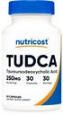 Nutricost Tudca 250mg, 30 tobolek (kyselina tauroursodeoxycholová) - bez glutenu, Non- GMO