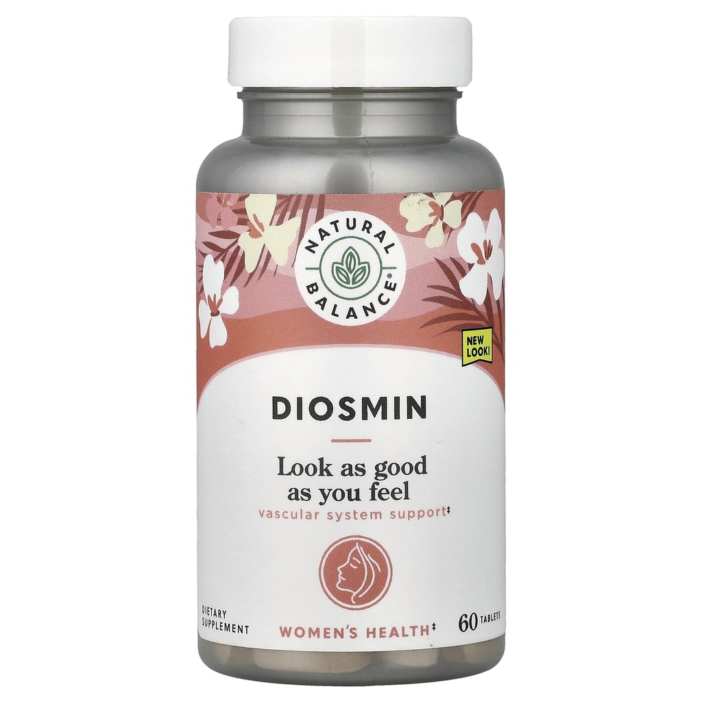 Přírodní bilance Diosmin 500mg - Diosmin Hesperidin Krevní oběh Doplňky - Plant Based Flavonoids Doplňky pro oběhové a cévní podporu, Laboratoř ověřená, 60denní záruka, 60 Služeb