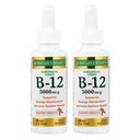 Přírodní Bounty B-12 5000 mcg Sublingual Liquid Energy Health, 2 Fl Oz (2 láhve)