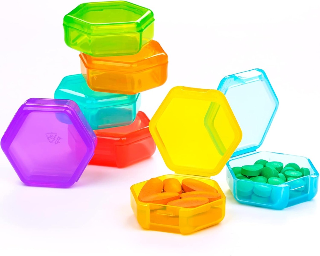Malé Pill Organizátor, 7 Balení Cestovní Pill Box Přenosný 7 Day BPA Volný Mini Pill Organizátor pro Kapesní peněženky cestovní pilulky Medicine Cod Játra Oil Storage Box