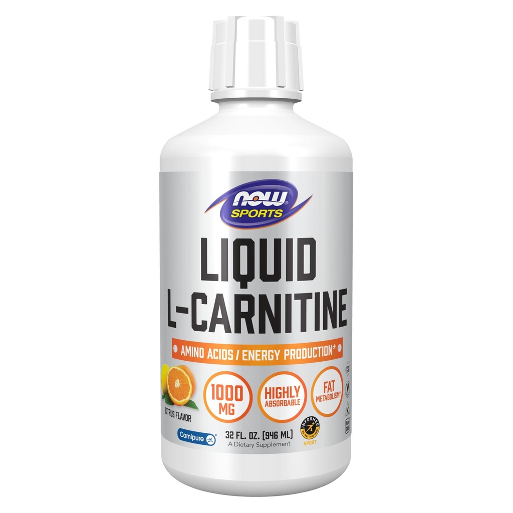 Nyní Foods Sports, Liquid L- Carnitin, Citrus, 1000 mg, 32 fl oz (946 ml)