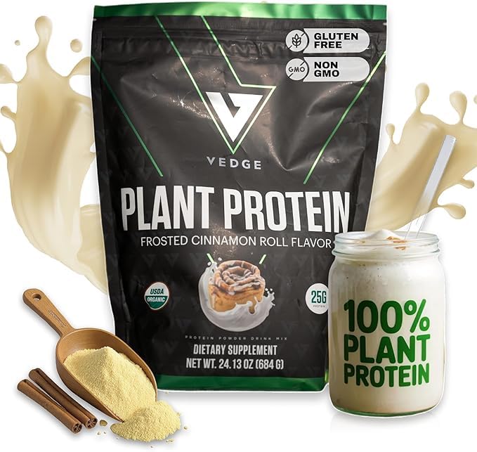 Vegan Protein Vegan Powder - Rostlinný protein Powder with Pea, Dýně a slunečnice - USDA Organic, Amino Acids, Mléčné výrobky Free, Gluten Free, Soy Free, Keto, Non GMO, hladká textura - Skořice - 20 Slunečnice