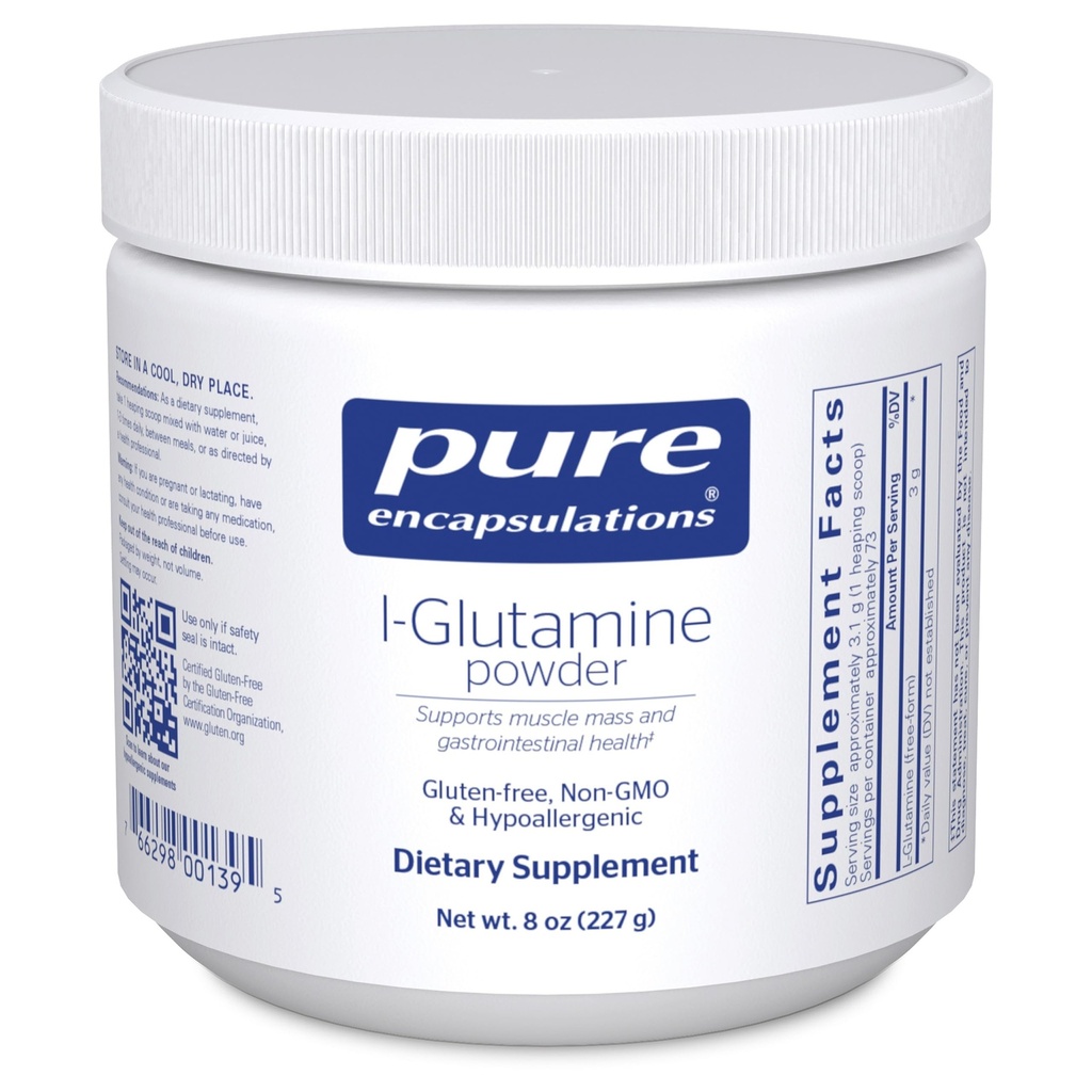 Čisté enkapsulace L- glutamin Powder - dodatek pro imunitní a stravitelnou podporu, Gut Health and Lining, Metabolismus a Muscle Support * - s čistou Free- Form L- Glutamin - 8 Ounces