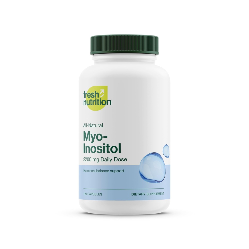 Myo- Inositol - 2200mg Strongest NMR Ověřeno - 120 High Potency Powder Kapsle - Nejlepší hodnota Myo Inositol - Made in USA