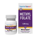 Superior Source Methyl Folate 1000 mcg - Folátový dodatek pro ženy a muže - Methylovaný Folátový dodatek podporuje zdravý nervový systém a červené krvinky - 60 Sublingválních Rozpouštěcích tablet