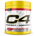 C4 Energy + Aminos Powder, 5g BCAA & EAA pro svalovou obnovu, 3 elektrolyty pro hydrataci, 100mg přírodní kofein, Pre Workout, Nulový cukr, 30 Služební, Ovocný punč