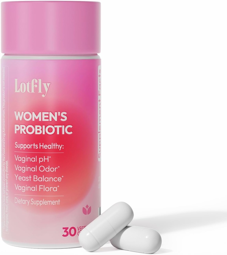 Vaginální probiotika pro ženy 100 miliard CFU s Cranberry Extract pro pH Balance & UTI Support, Plus Prebiotika & Lactobacillus, Triple Action pro Vaginální, Močové a Gut Health, 30 Kapsle