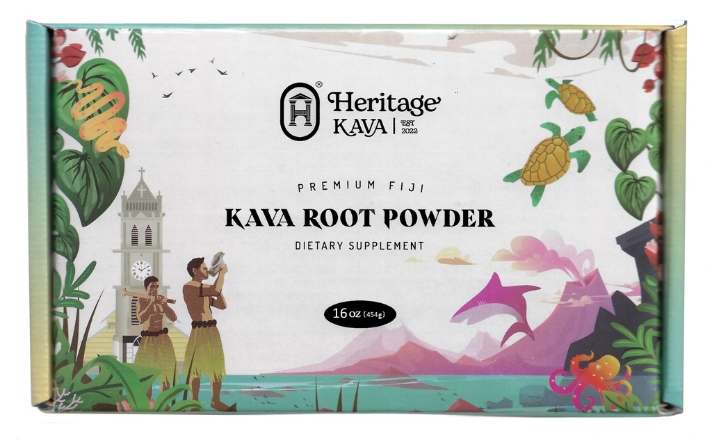 Premium Fidži Noble Kava Root Powder 16 Oz / 1LB