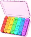 Daviky Daily Pill Box Pořadatel - 7 denní Pill Box s 3 Compartments, Holds Vitamíny a léky