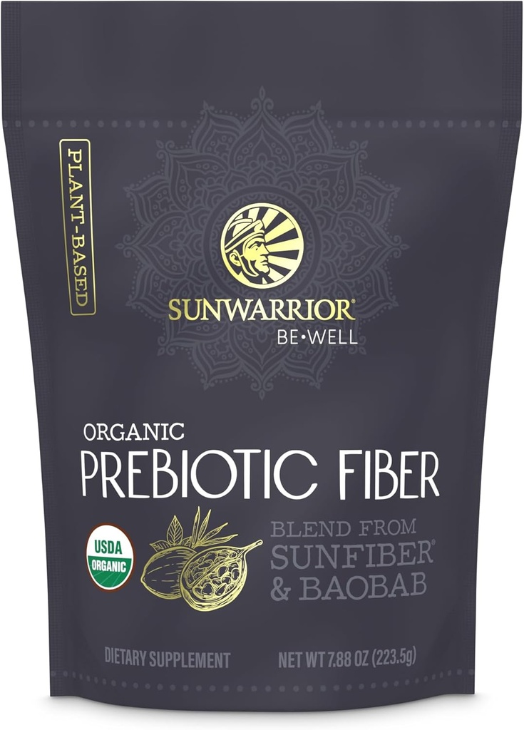 Sunwarter Fiber dodatek Prebiotic Organic Affair124; Vegan Fiber Dodatek Plant- Powered Gut Health Booster s čistými ingrediencemi pro stravitelné Harmony cf124; Vegan & Non- GMO cf124; 8oz Pouch (30 SRV) být v pořádku