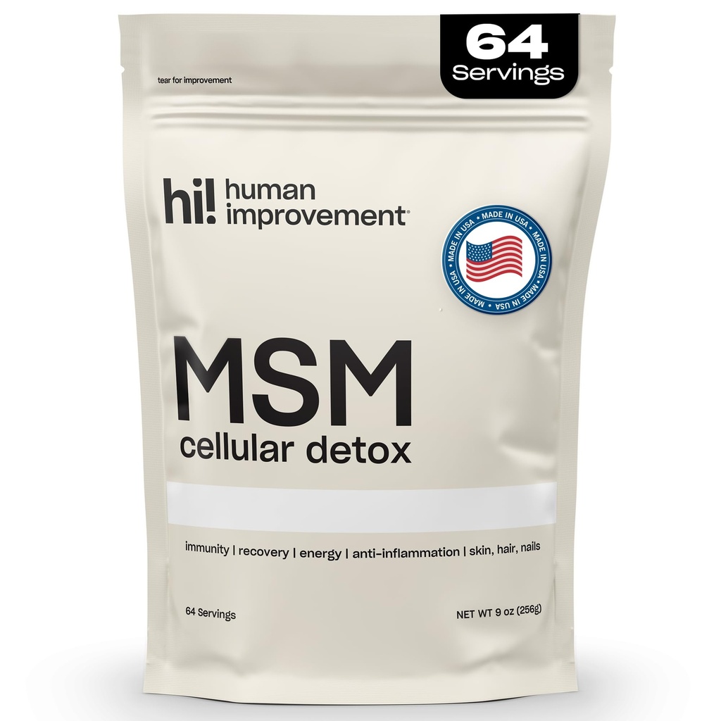 Čistá MSM prášek 124; organická síra prášek pro kůži, vlasy a nehty 124; Cellular Detox, Společné zdraví, imunitní boost, & zvýšená energie 124; 99.9% Čistá MSM doplněk 124; Vyrobeno v USA, 0g cukr (64 Služeb)